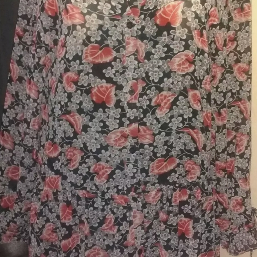 $99 Mng Mango Long Maxi Dress. Black Floral XS. - Picture 5 of 8